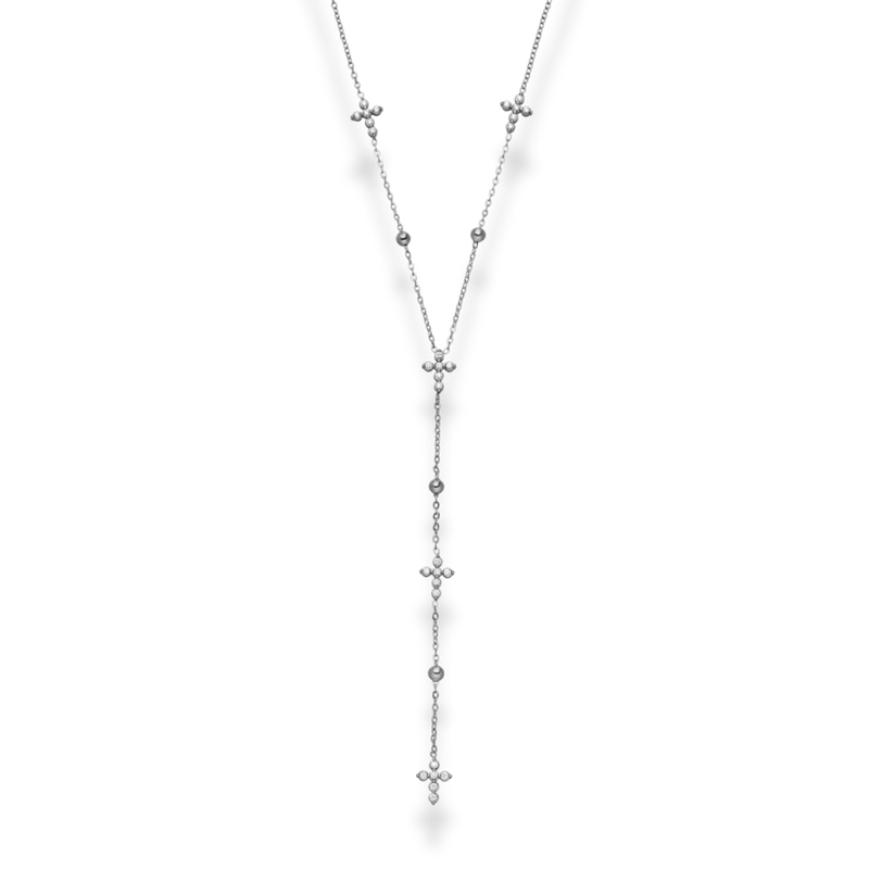 Everlasting Cross Y-Kette 14K Vergoldet