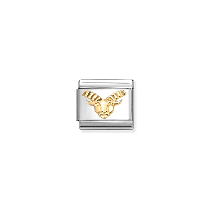 Classic Gold Diamond-Etched Capricorn Zodiac Charms