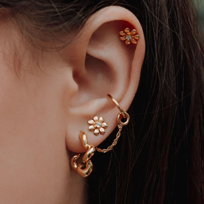 Lily Swirl Hoops