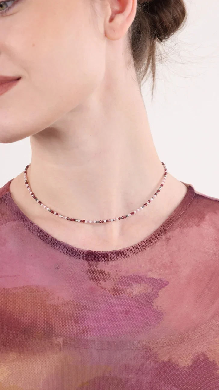 Lola Gemstone Beaded Necklace