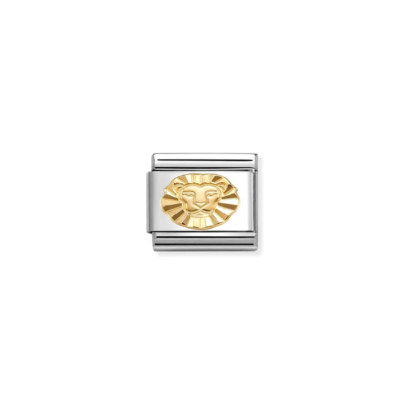 Classic Gold Diamond-Etched Leo Zodiac Charms