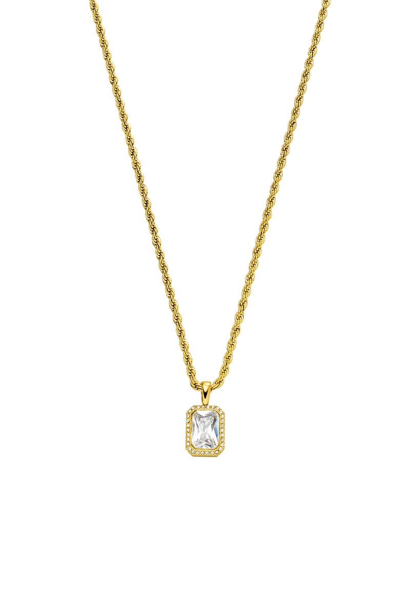 Pavé Emerald Pendant Necklace
