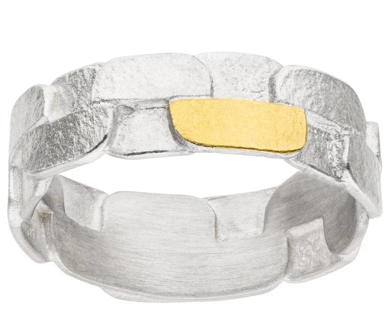 925er Silber Ring feingoldbelegt MANU R1404