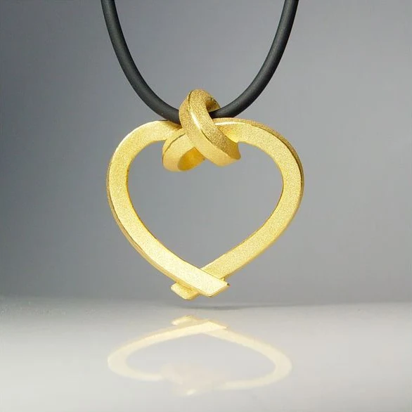 925er Silber Anhänger Knotenschmuck Gebundenes Herz ANH-17