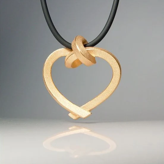925er Silber Anhänger Knotenschmuck Gebundenes Herz ANH-17