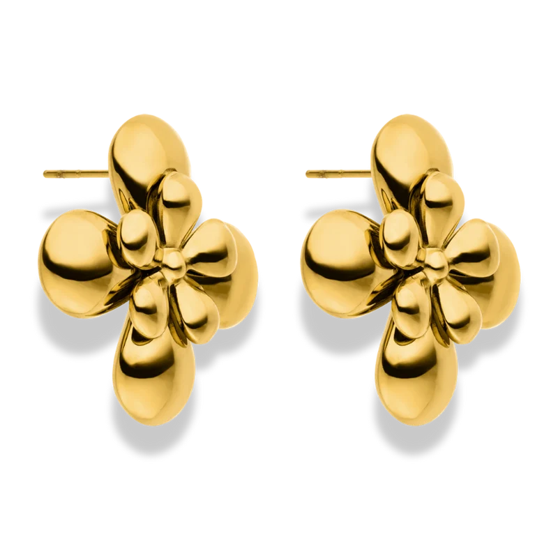 Golden Primrose Ohrstecker 14K Vergoldet