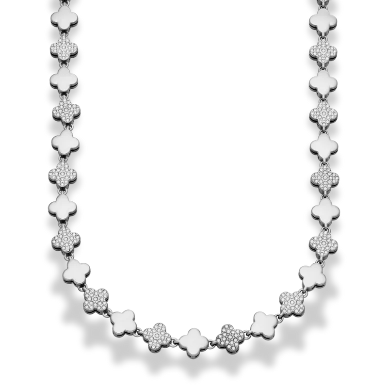 Golden Pave Leaf Kette 14K Vergoldet