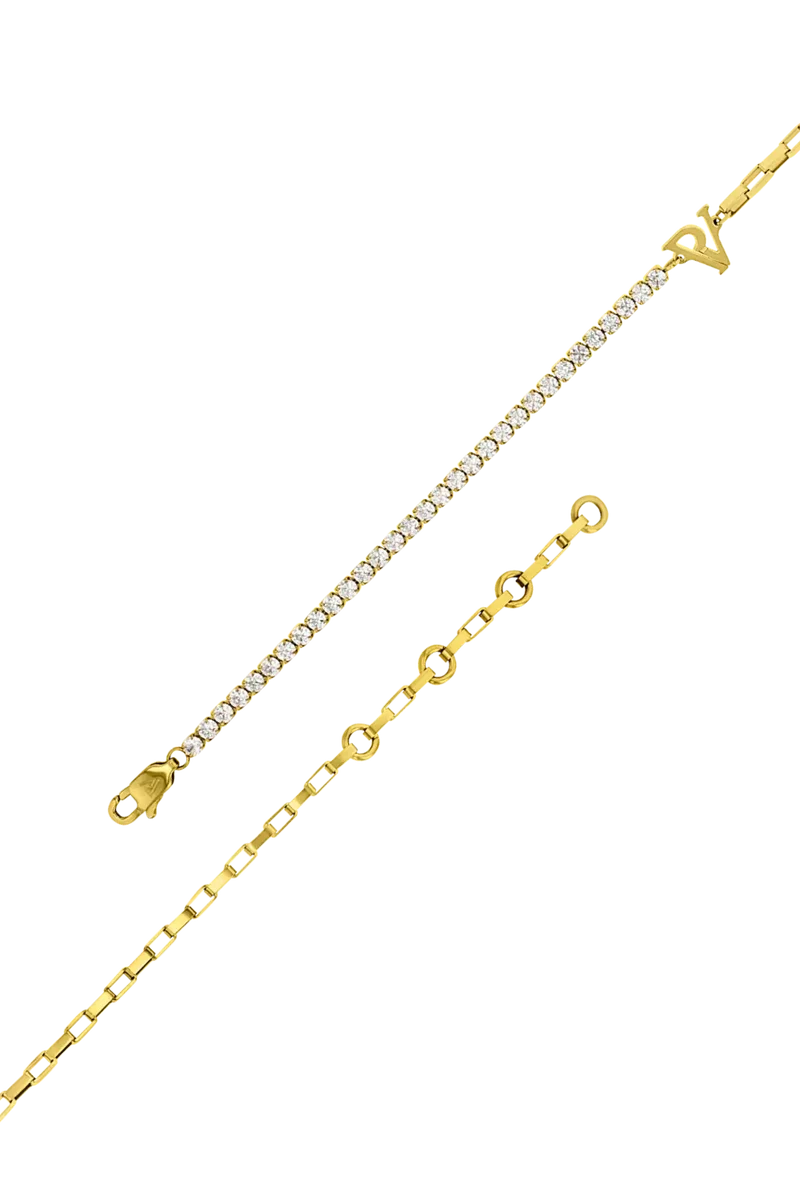 PV Tennis & Chain Anklet