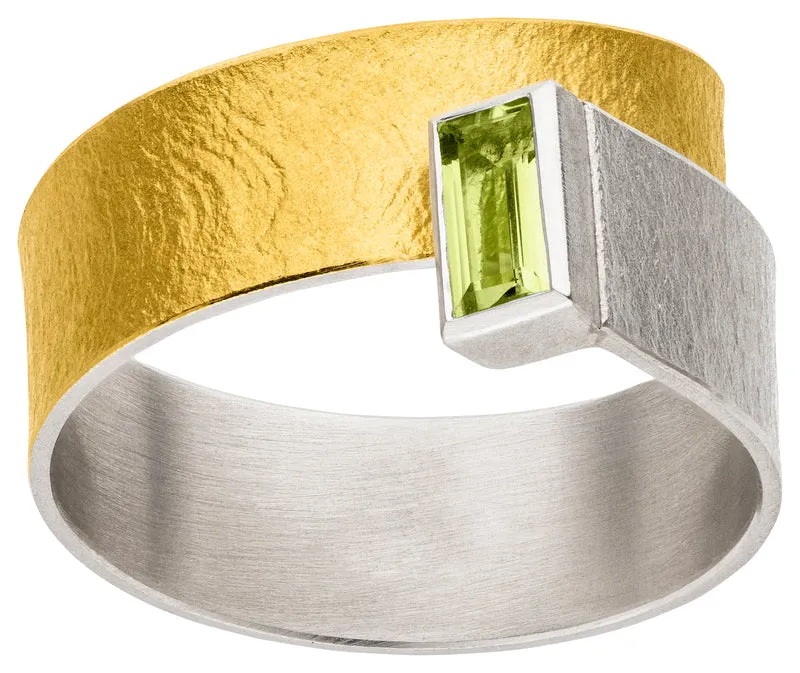 925er Silber Ring feingoldbelegt MANU R1428PR