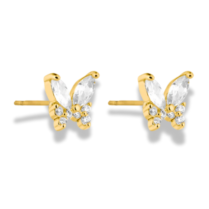 Little Butterfly Ohrstecker 14K Vergoldet