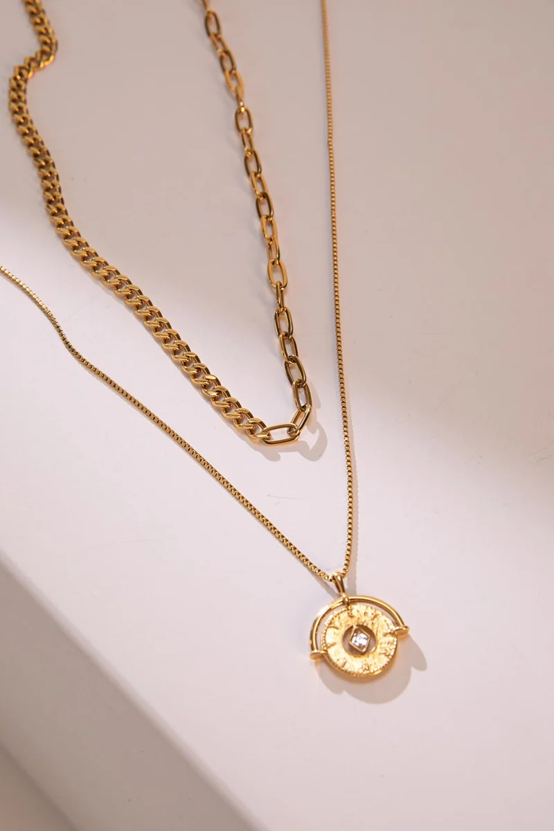 Eternity & Chain Necklace Set