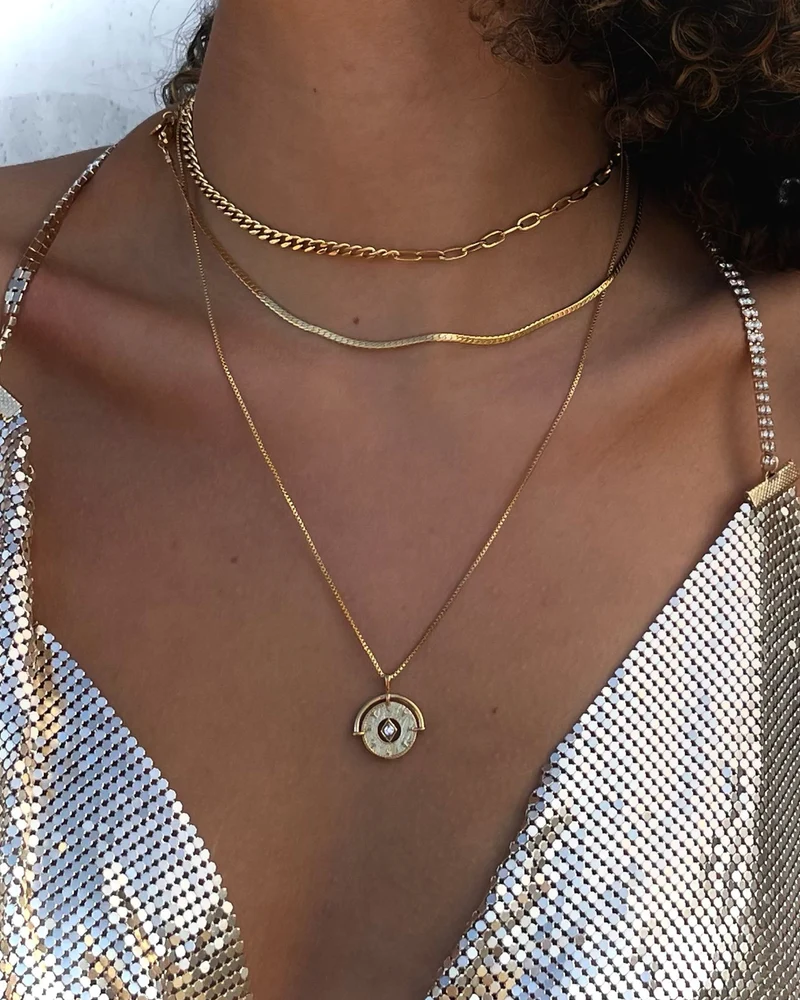 Eternity & Chain Necklace Set