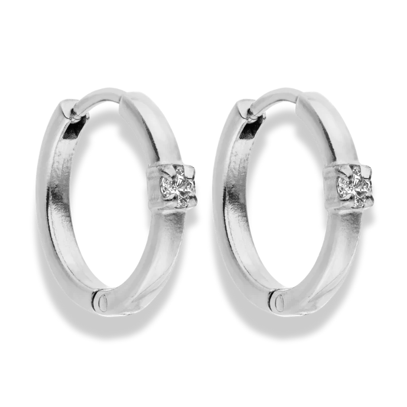 Classic Elegance Huggie Ohrringe 18K Vergoldet