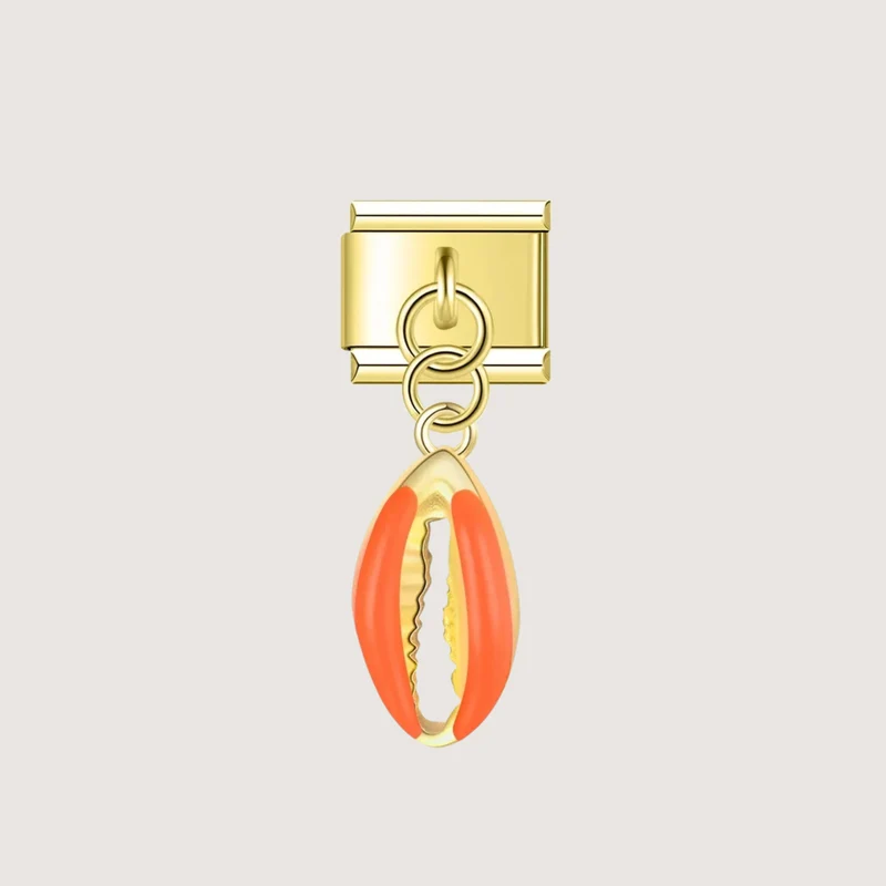 Charm Coquillage Orange