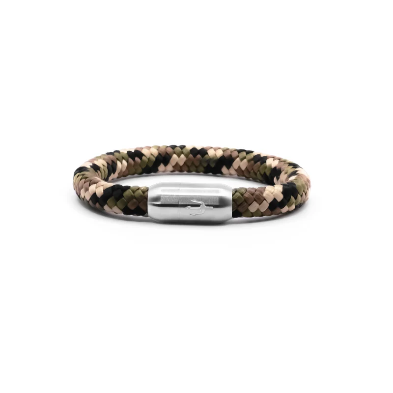 Nautic Force – Earth Warrior | Segeltauarmband Herren Camouflage 8mm
