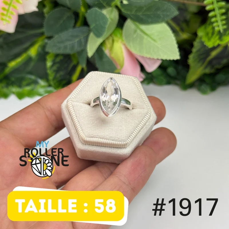 Ring aus 925er Sterlingsilber mit Bergkristall Nr. 1917