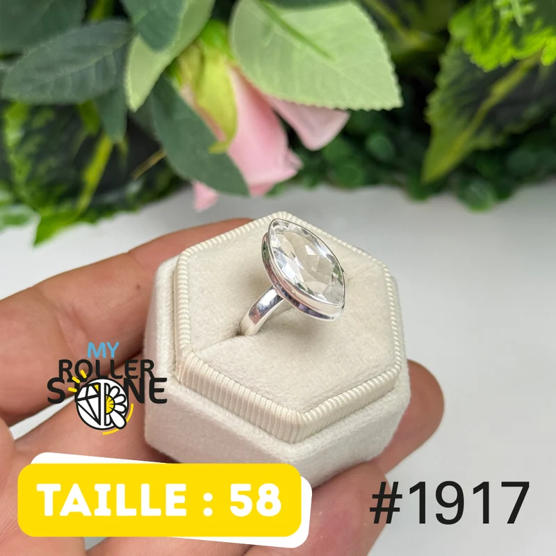 Ring aus 925er Sterlingsilber mit Bergkristall Nr. 1917