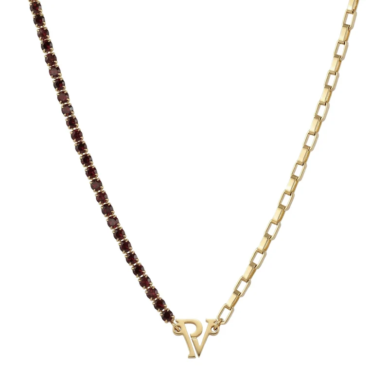 PV Tennis & Chain Necklace