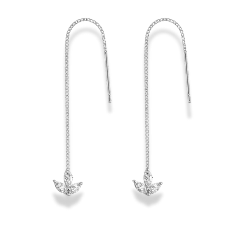 Lotus Dangle Ohrstecker 14K Vergoldet