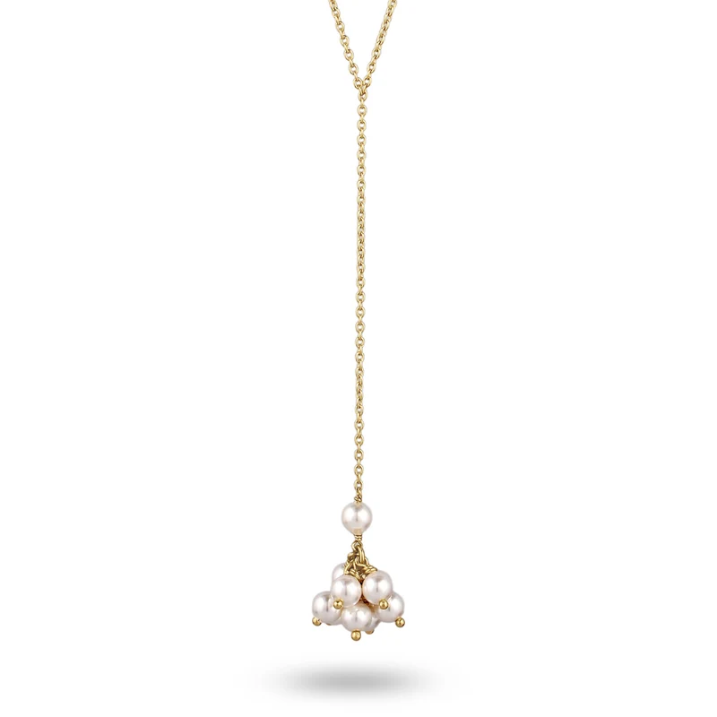 Y-Halskette | Mit Perlen von Swarovski® (Weiß)
