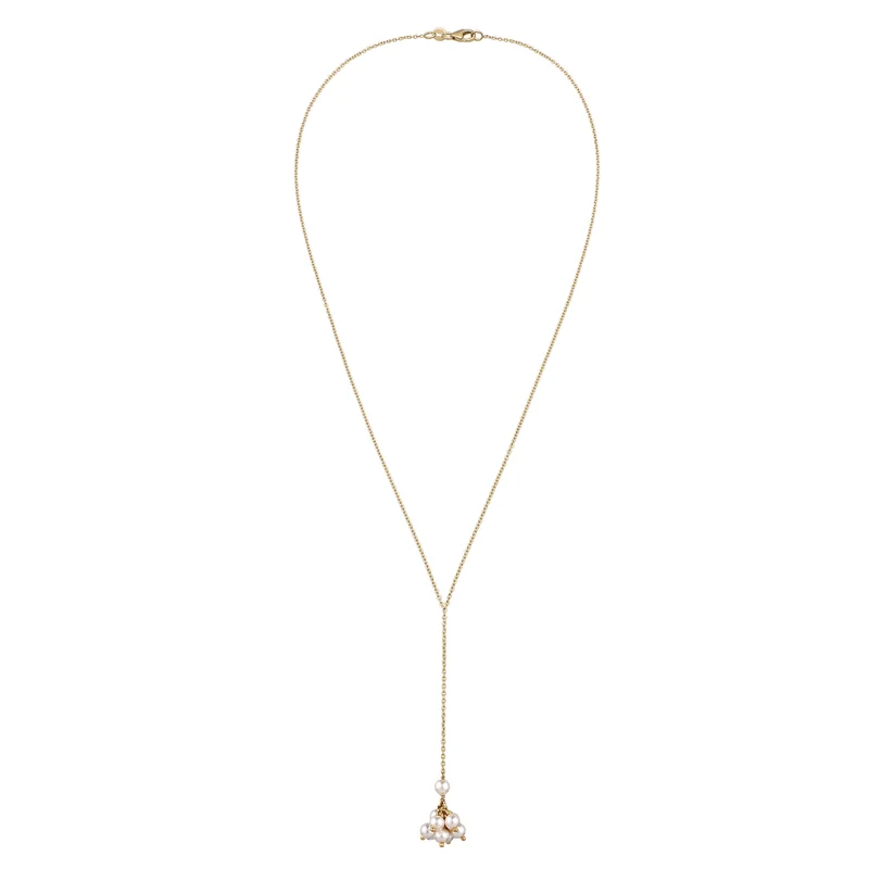 Y-Halskette | Mit Perlen von Swarovski® (Weiß)