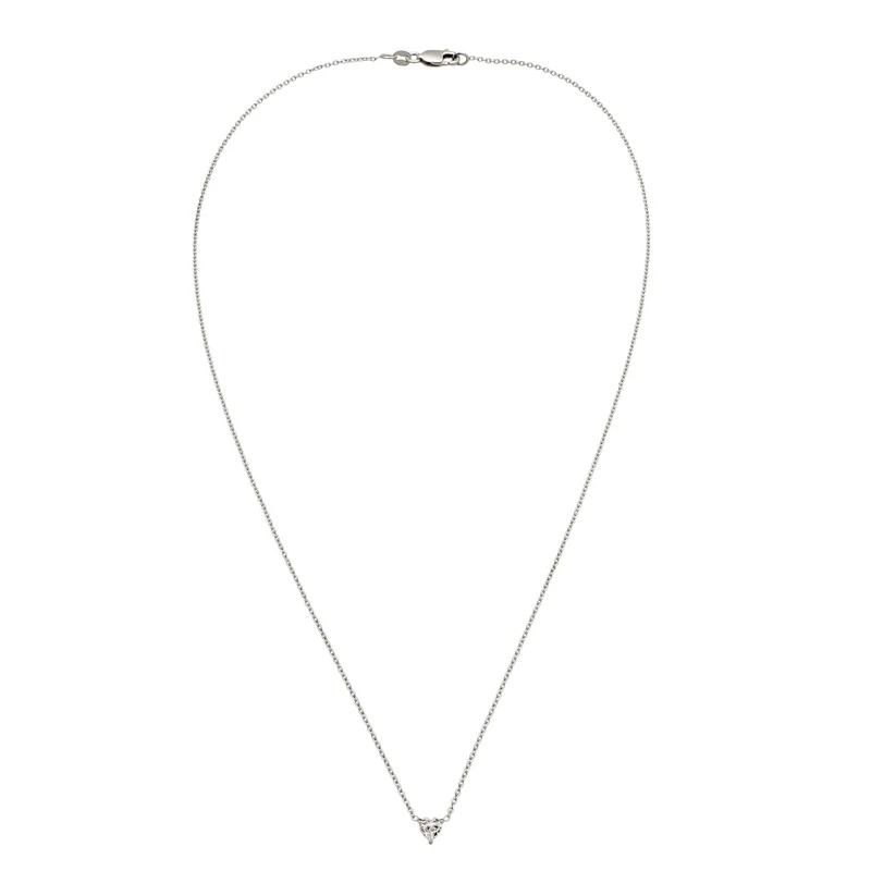 Halskette Herz | Laborgezüchteter Diamant (Weiß, 0.17 ct)