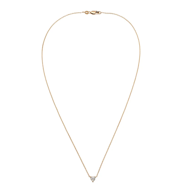 Halskette Herz | Laborgezüchteter Diamant (Weiß, 0.17 ct)