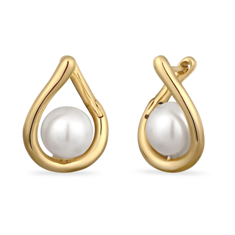 Creolen | Mit Perlen von Swarovski® (Weiß)