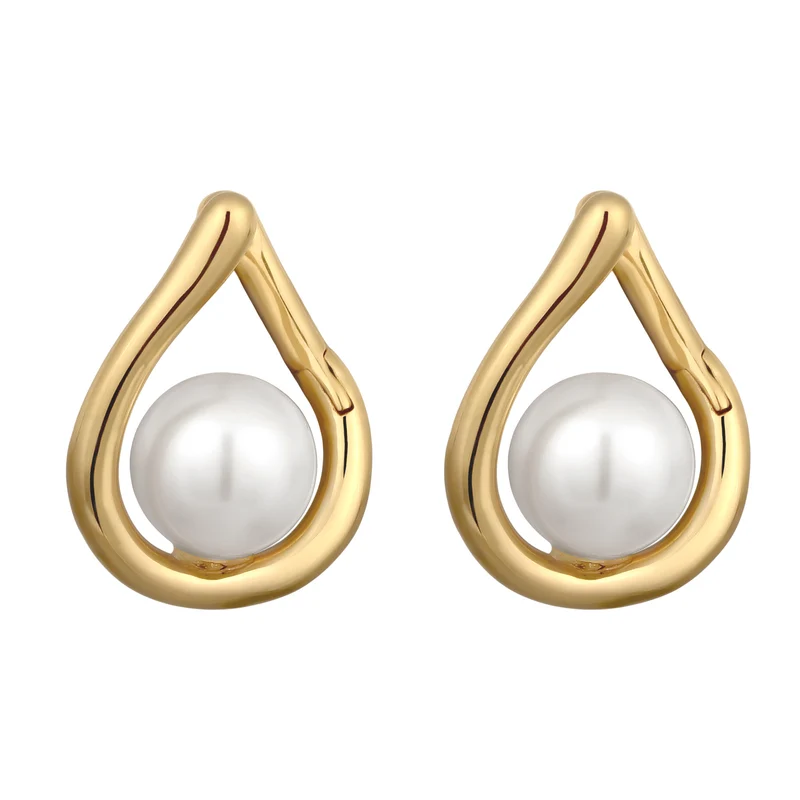 Creolen | Mit Perlen von Swarovski® (Weiß)