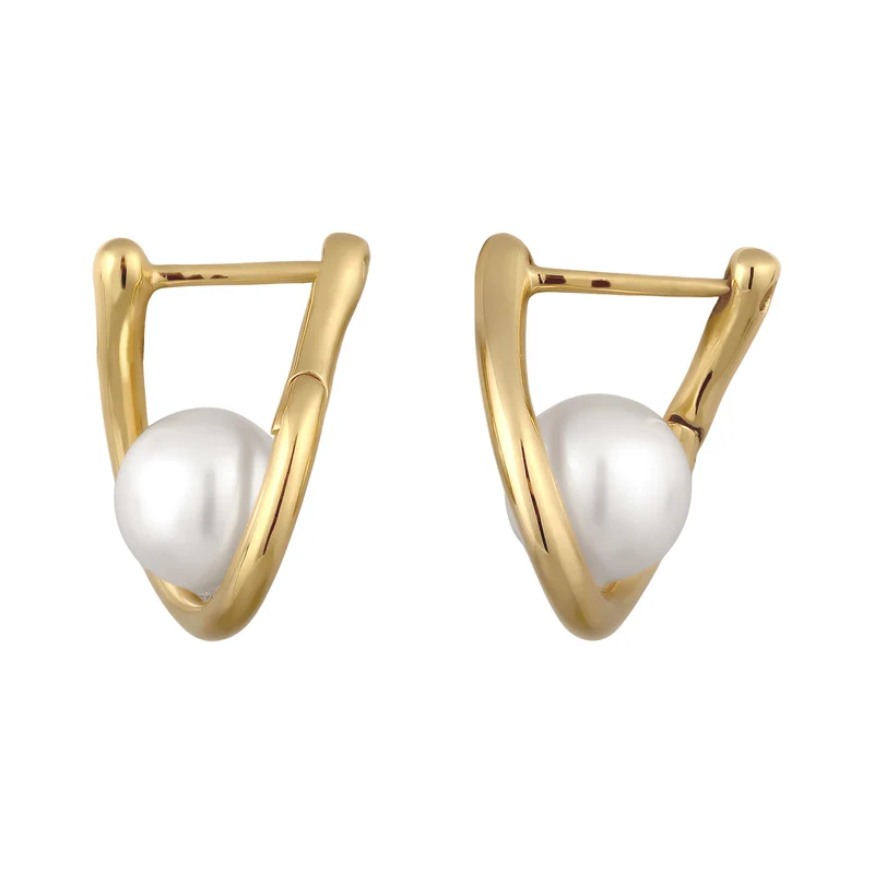Creolen | Mit Perlen von Swarovski® (Weiß)
