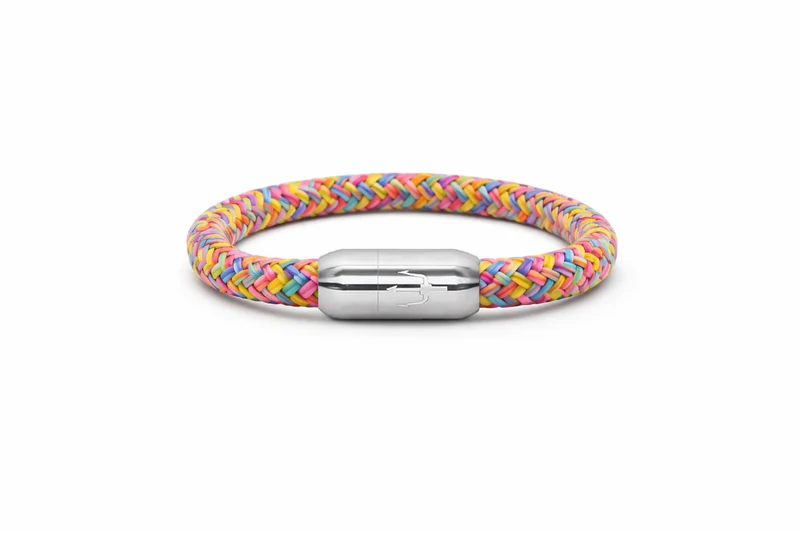 Nautic Force – Candy Breeze | Segeltauarmband Herren Bunt 8mm