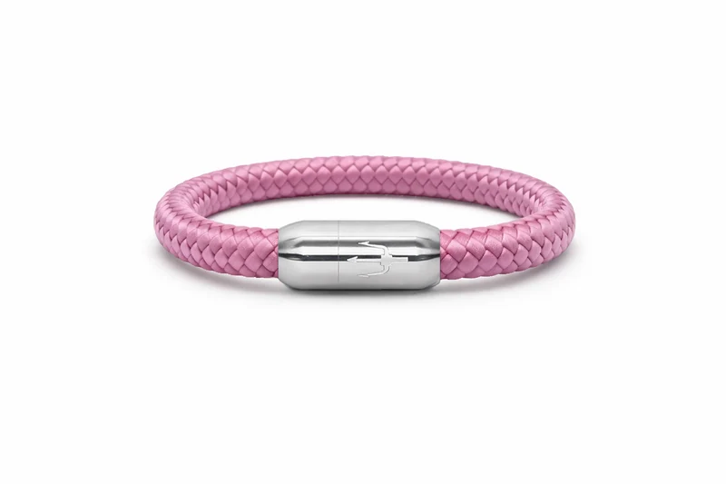 Nautic Force – Blush Glow | Segeltauarmband Damen Herren Pink 8mm