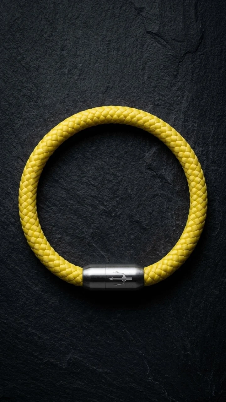 Nautic Force – Sunbeam | Segeltauarmband Herren Gelb 8mm