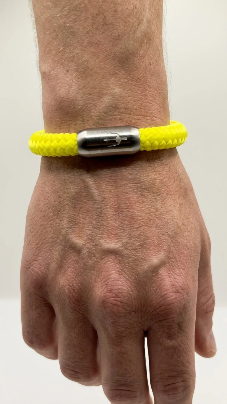 Nautic Force – Sunbeam | Segeltauarmband Herren Gelb 8mm