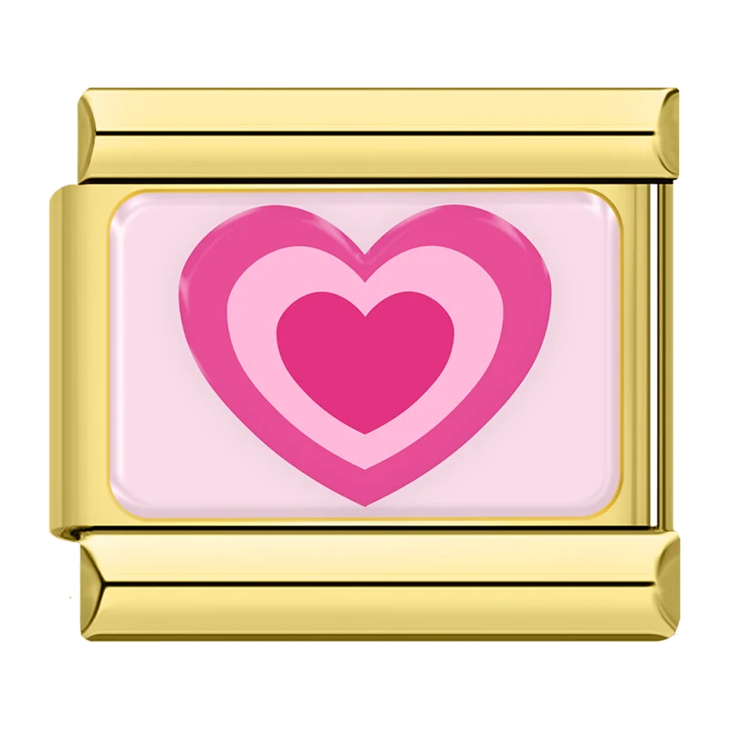 Rosa Herz auf gold