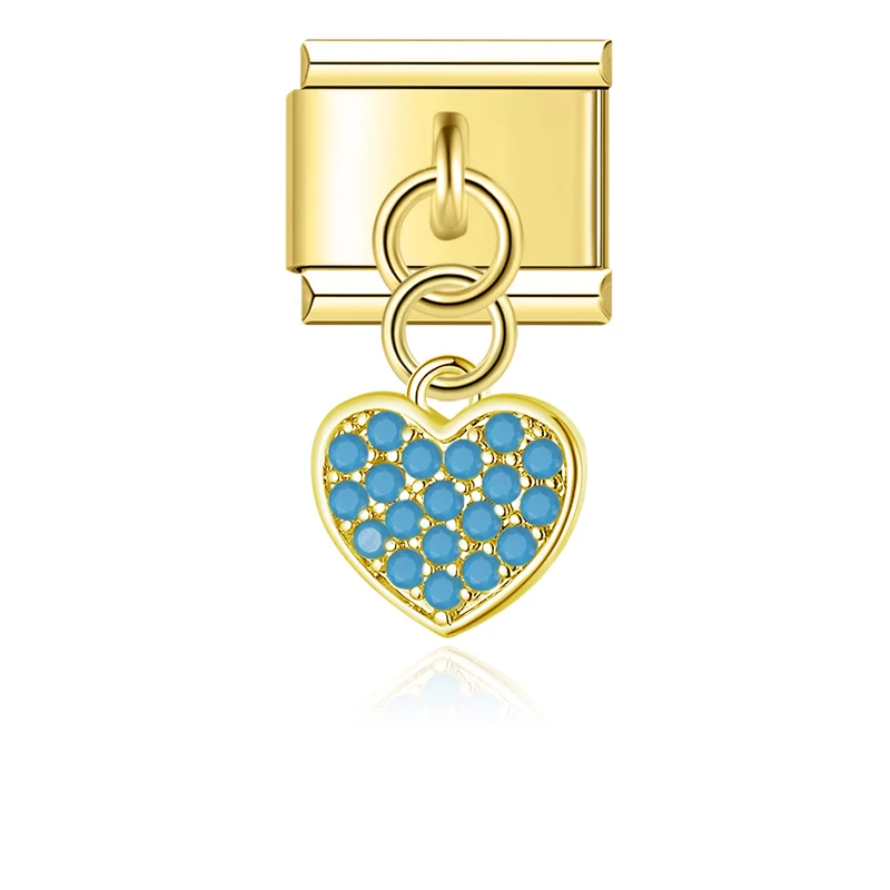 Glitzerndes Herz blau