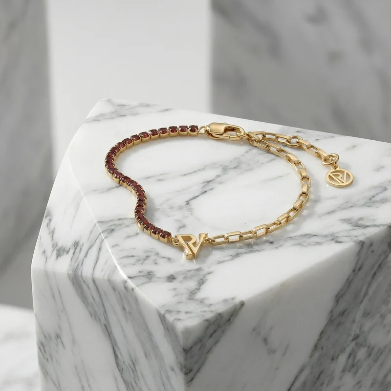 PV Tennis & Chain Bracelet