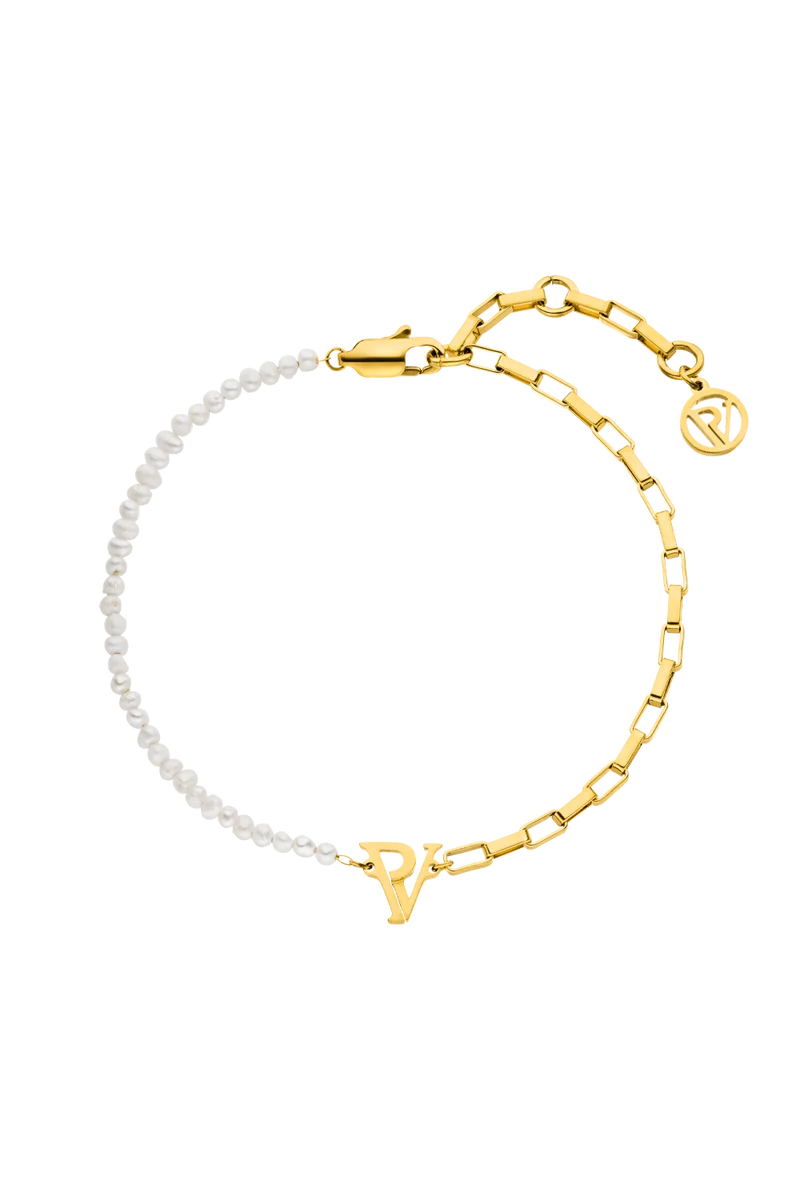 PV Pearl & Chain Bracelet