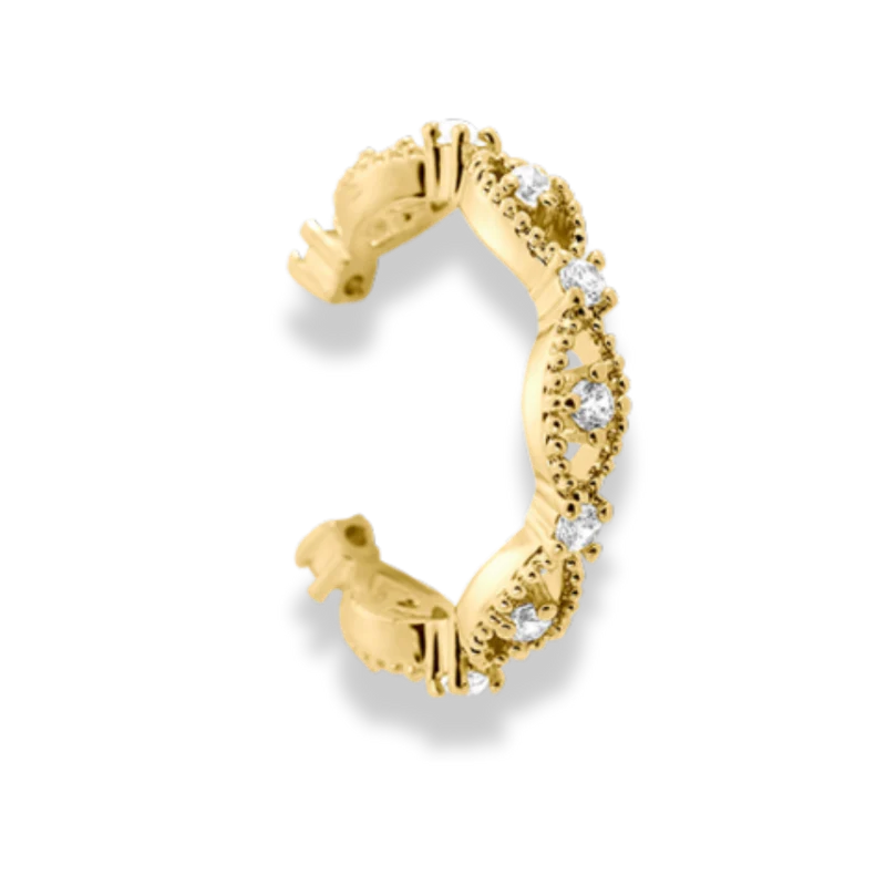 Victoria Pave Earcuff 14K Vergoldet