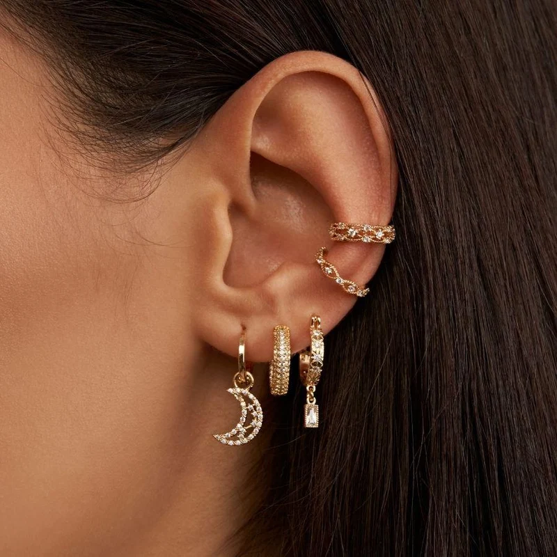Victoria Pave Earcuff 14K Vergoldet