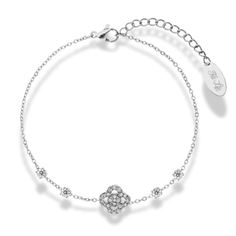 Crystal Lucky Flower Armband 14K vergoldet
