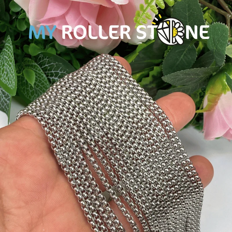 Venezianische Gliederkette in Edelstahl 304, Silber oder Gold