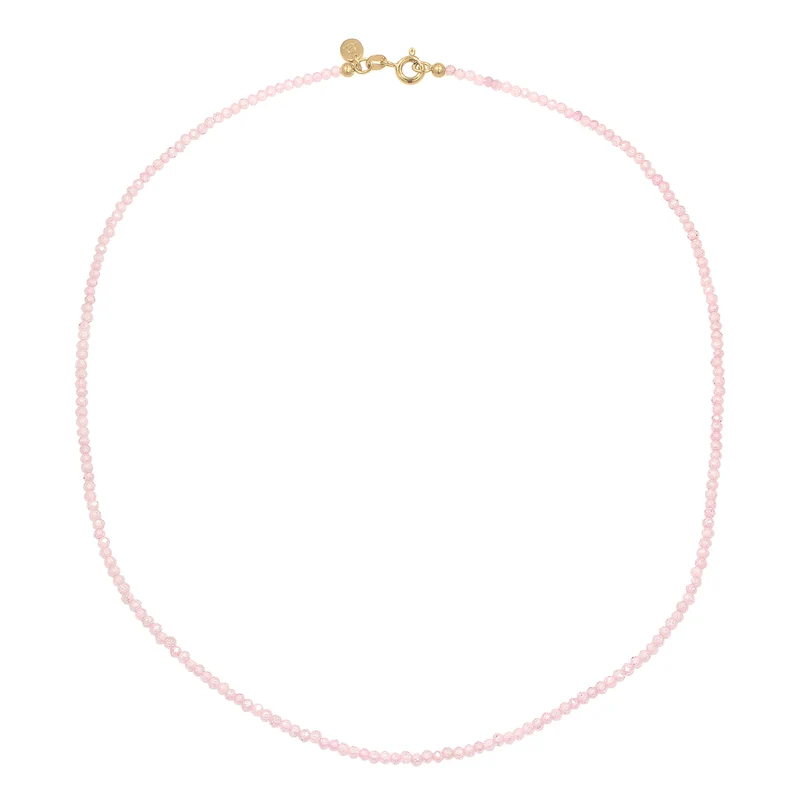 Halskette Perlen | Quarz (Rosa)