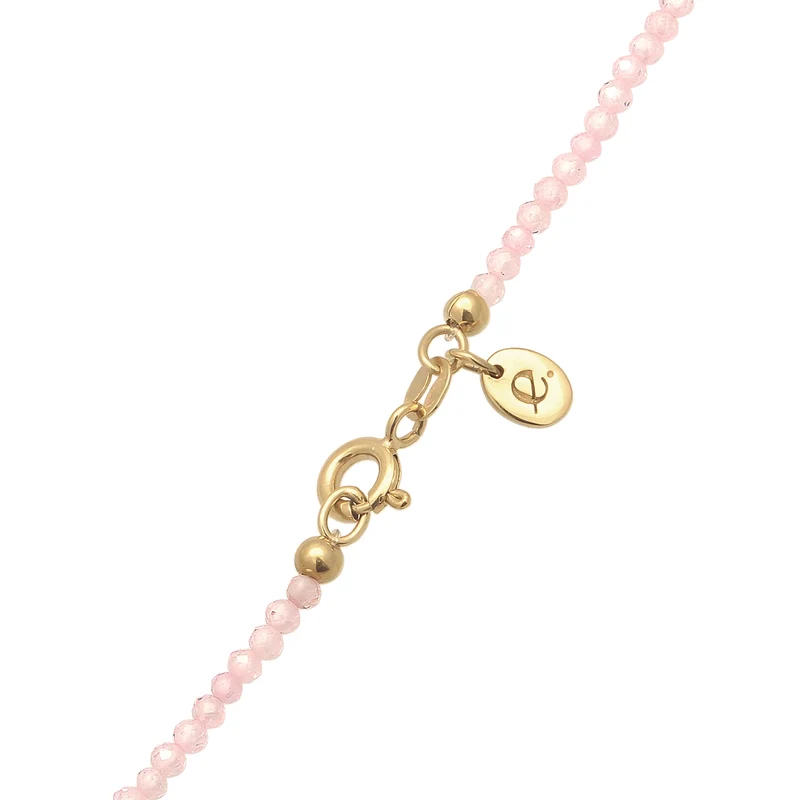 Halskette Perlen | Quarz (Rosa)