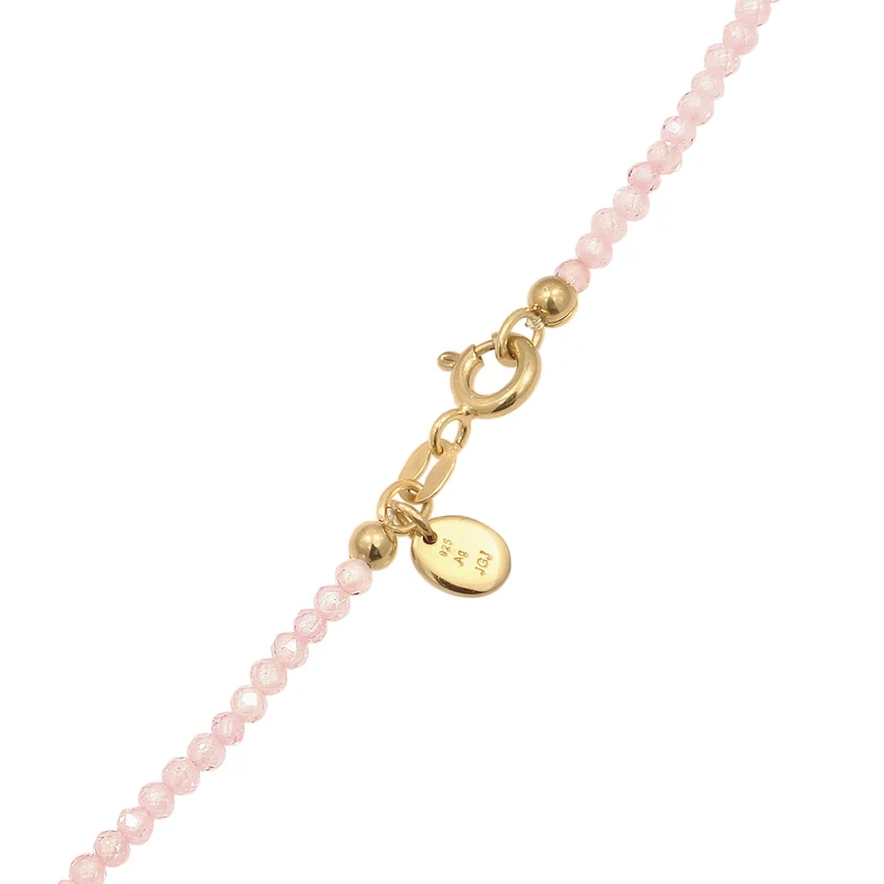Halskette Perlen | Quarz (Rosa)