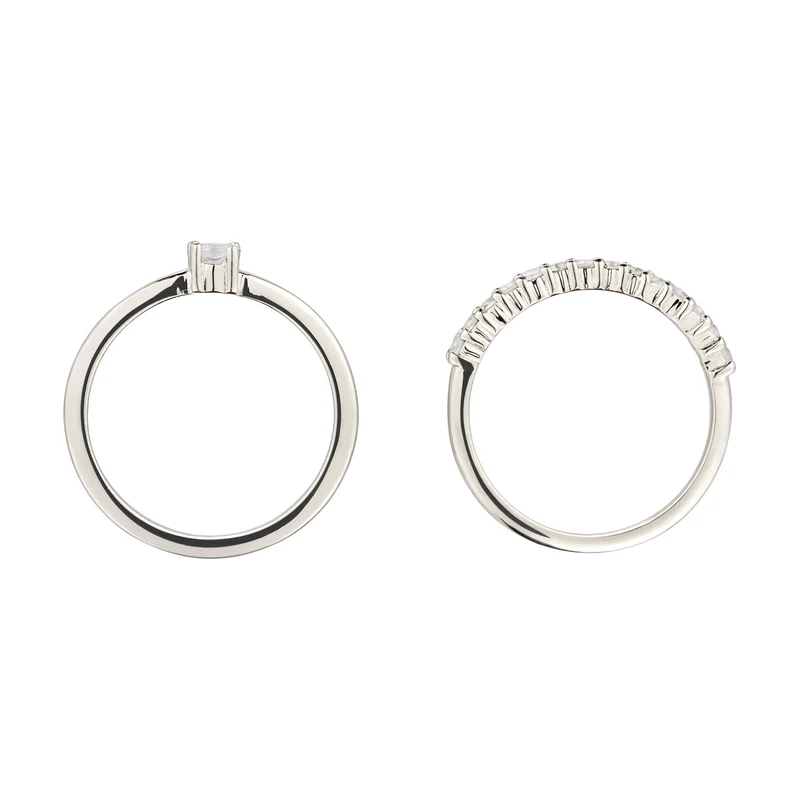 Ringset | Mondstein (Regenbogen)
