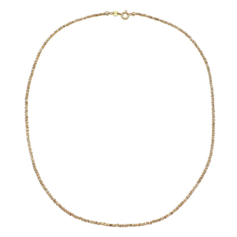 Halskette Perlen | Synthetische Hämatit (Gold)