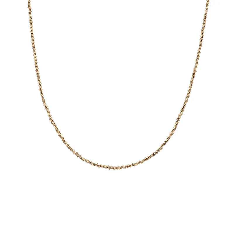 Halskette Perlen | Synthetische Hämatit (Gold)
