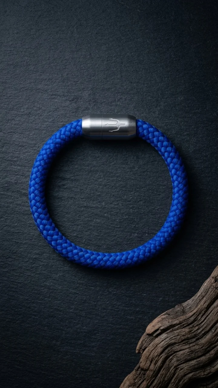 Nautic Force – Deep Blue | Segeltauarmband Herren Königsblau 8mm