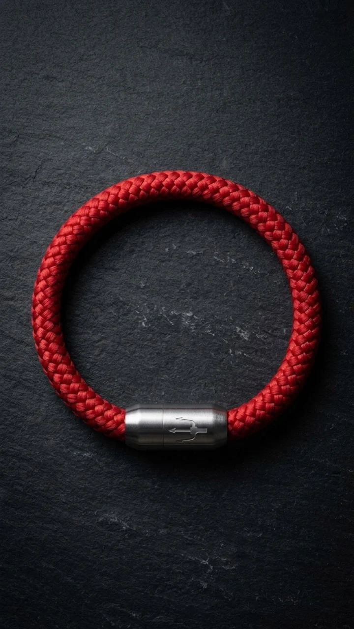 Nautic Force- Segeltauarmband “Crimson Tide” Rot